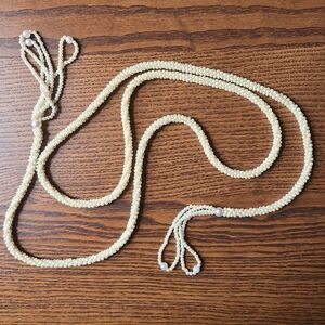 Faux Pearl Beaded Rope Necklace